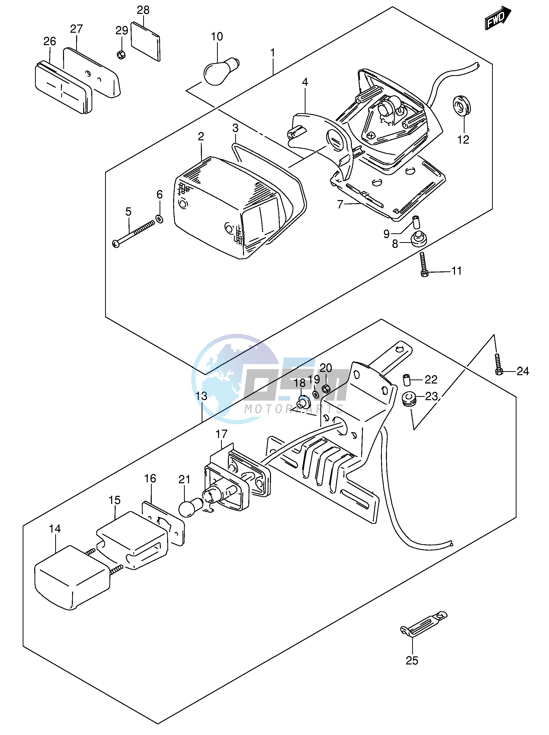 REAR COMBINATION LAMP (MODEL K1 K2 K3 K4)