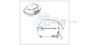 XL125V VARADERO drawing TOP BOX 45L CHEVALIER SILVER METALLIC