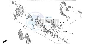 NT650V DEAUVILLE drawing L. FRONT BRAKE CALIPER (NT650V2/3/4/5)