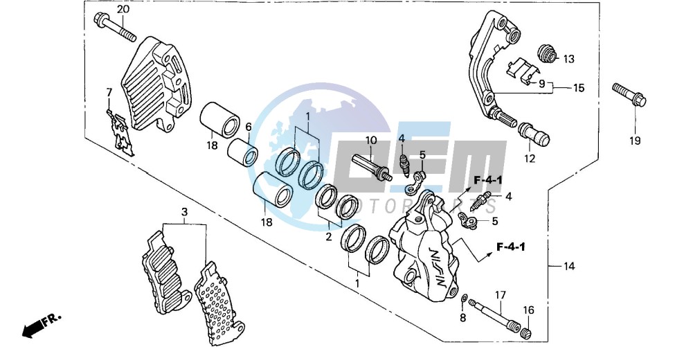 L. FRONT BRAKE CALIPER (NT650V2/3/4/5)