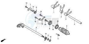 VTX1300S drawing GEARSHIFT DRUM