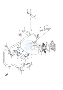 DF 50 drawing Silencer (S/N 681339 to 68XXXX)