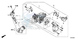 SH125DSE SH125DS UK - (E) drawing THROTTLE BODY/FUEL INJECTOR