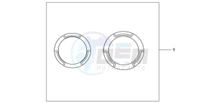 CBR600FAB CBR600F ABS E drawing CRANCASE RING SET