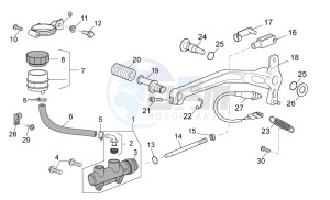 Norge 1200 IE 8V Polizia Stradale drawing Rear master cylinder