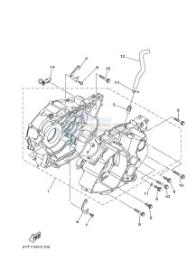 YFM350 YFM35RB RAPTOR 350 (1BS8 1BS7) drawing CRANKCASE