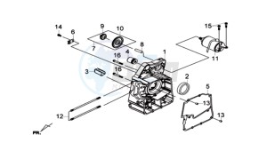 Joymax 300i ABS drawing CRANKCASE RIGHT / START MOTOR