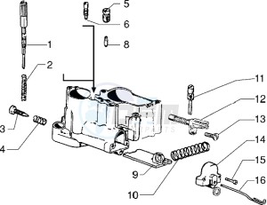 PX 200 E drawing Carburettor lower