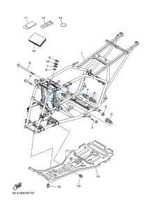 YFM350A YFM35GTXH GRIZZLY 350 2WD (B149) drawing FRAME