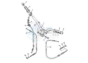 XC T CYGNUS 125 drawing STEERING HANDLE -CABLE