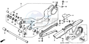 VFR800A9 Europe Direct - (ED / ABS MME) drawing SWINGARM