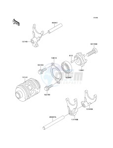 KDX 220 A [KDX220R] (A4-A8) [KDX220R] drawing GEAR CHANGE DRUM_SHIFT FORK-- S- -