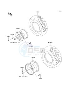 KVF700 D [PRAIRIE 700 4X4 TEAM GREEN SPECIAL EDITION] (6F) D6F drawing WHEELS_TIRES