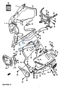 GSX-R1100 (K-L) drawing COWLING (MODEL K 3CG)