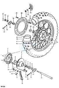 RM100 (N-T-X) drawing REAR WHEEL (RM100N, RM100T)