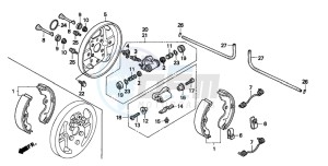 TRX300 FOURTRAX 300 drawing FRONT BRAKE PANEL (1)