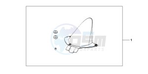 CBR600RA9 France - (F / ABS CMF) drawing FENDER RR