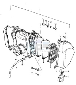 RM250 (Z-D) drawing AIR CLEANER