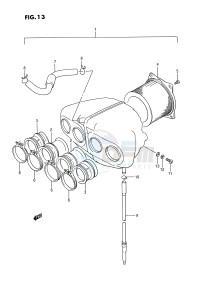 GSX1100 (E2) drawing AIR CLEANER