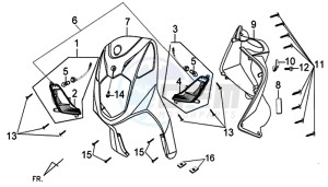 X'PRO 50 (45 KM/H) (AE05W4-EU) (L4-M1) drawing FRONT COVER - FRONT INNER BOX / X'PRO 50 (45 KM/H) (AE05W4-EU) (L4-M1)