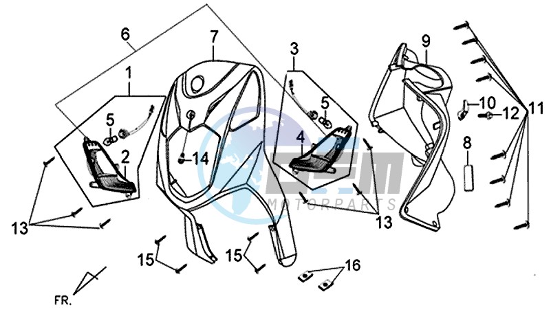 FRONT COVER - FRONT INNER BOX / X'PRO 50 (45 KM/H) (AE05W4-EU) (L4-M1)