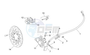 Scarabeo 50 2t e2 (eng. piaggio) drawing Front brake caliper