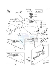 ZX 750 P [NINJA ZX-7R] (P1-P4) [NINJA ZX-7R] drawing FUEL TANK -- ZX750-P1- -