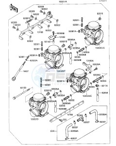 ZX 1000 B [NINJA ZX-10] (B3) [NINJA ZX-10] drawing CARBURETOR