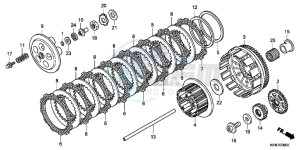 CRF250RG CRF250R ED drawing CLUTCH