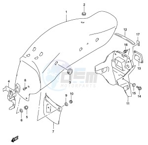 GZ125 (P4) drawing REAR FENDER