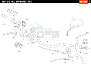 MRT-50-PRO-SM-WHITE drawing HANDLEBAR - CONTROLS