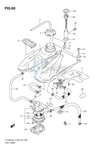 LT-R450 (E28-E33) drawing FUEL TANK (LT-R450L1 E33)