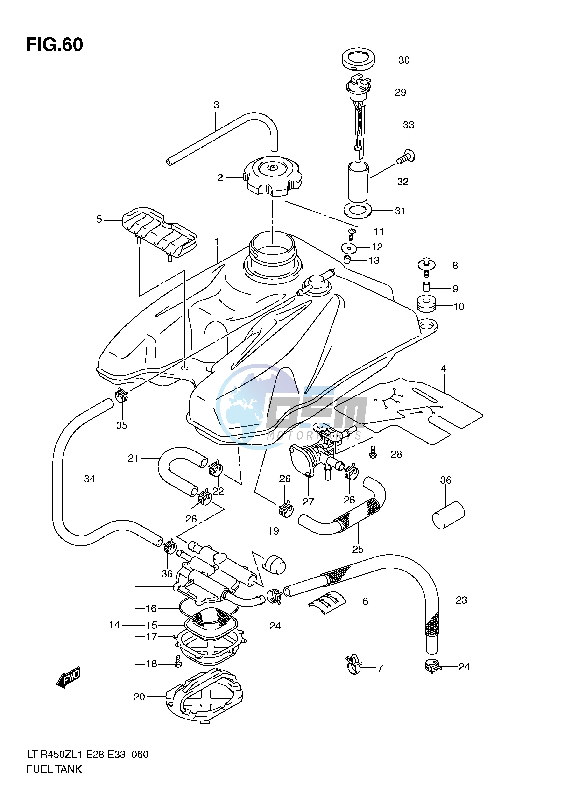 FUEL TANK (LT-R450L1 E33)