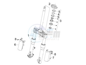 Beverly 500 (USA) USA drawing Fork steering tube - Steering bearing unit