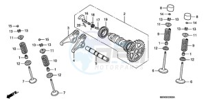 CRF450RA Australia - (U) drawing CAMSHAFT/VALVE