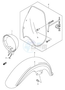 VL250 (E2) drawing FRONT FENDER (MODEL Y K1)