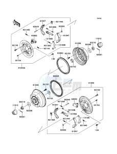 MULE_610_4X4 KAF400AFF EU drawing Rear Hub