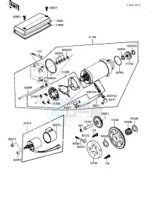 KZ 750 R [GPZ] (R1) [GPZ] drawing STARTER MOTOR_STARTER CLUTCH