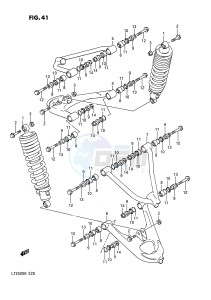 LT250R (E28) drawing SUSPENSION ARM (MODEL F G)