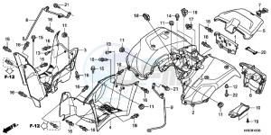 TRX500FPED TRX500FPE ED drawing REAR FENDER