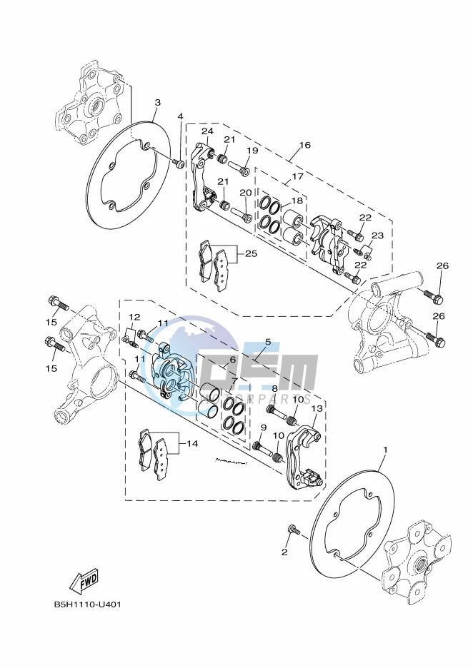 REAR BRAKE CALIPER