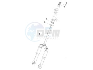 Liberty 125 4t 3v ie e3 drawing Fork steering tube - Steering bearing unit