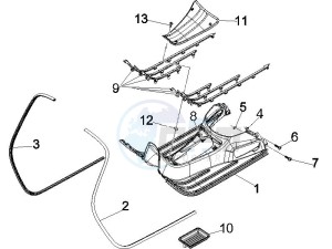 GTS 300 ie ABS (APAC) drawing Central cover - Footrests