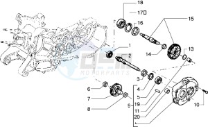 Liberty 125 drawing Wheel axle