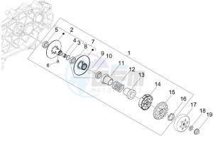 X7 250 ie Euro 3 drawing Driven pulley