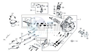 JOYRIDE 125 drawing CYLINDER HEAD CPL   / THERMOSTAT