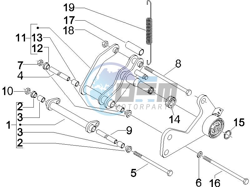 Swinging arm