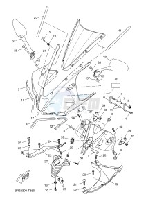 YZF-R125 YZF-R125A R125 (BR62 BR62 BR62 BR62) drawing COWLING 2