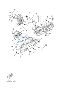 YN50 OVETTO (2APG) drawing CRANKCASE