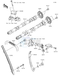 Z1000SX ZX1000WHF XX (EU ME A(FRICA) drawing Camshaft(s)/Tensioner